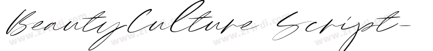 BeautyCulture Script字体转换 BeautyCulture Script字体转换